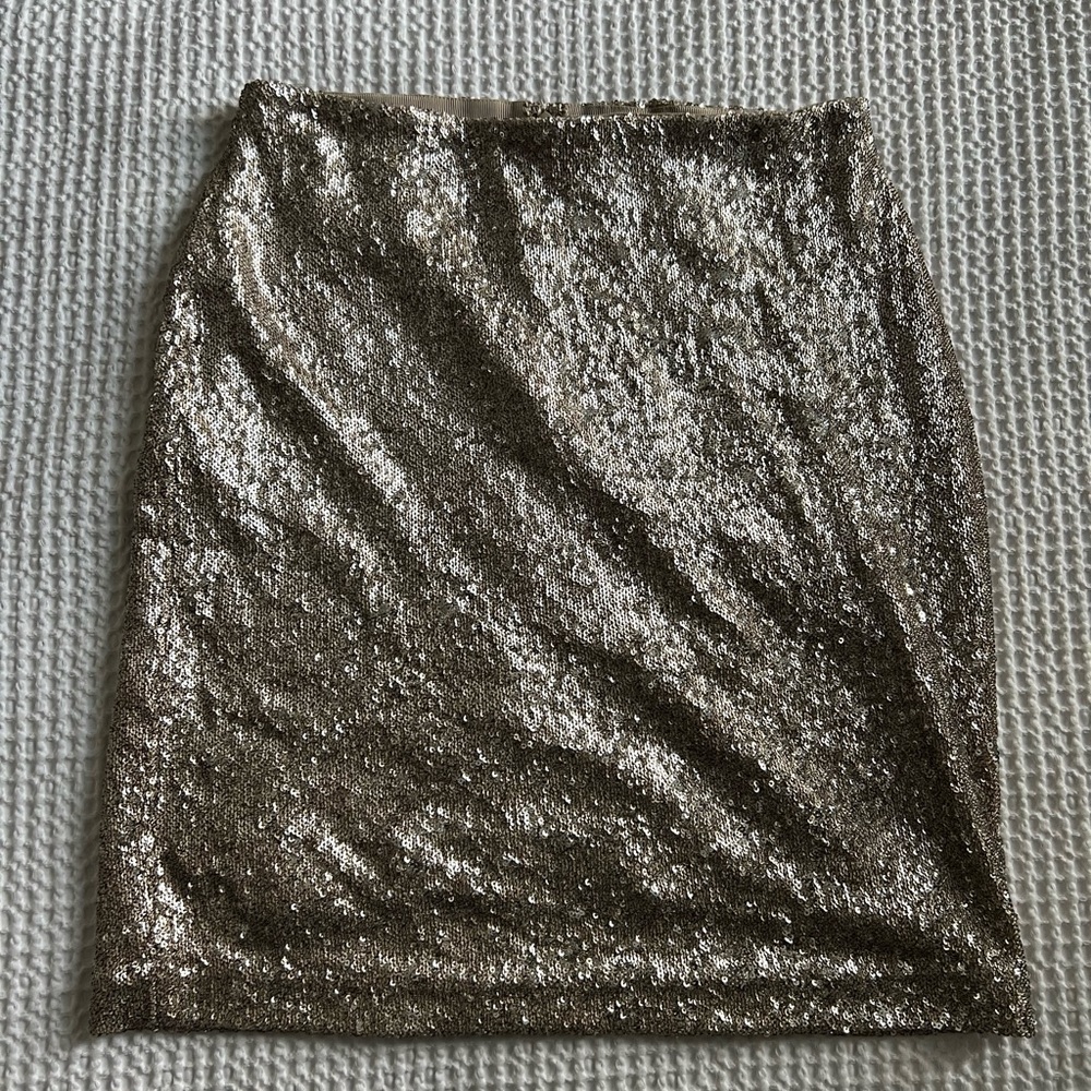 Champagne sequin WHBM skirt